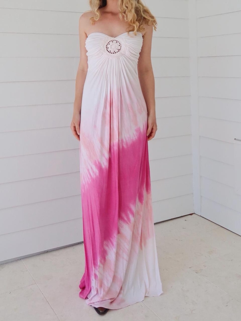 Sky Dreamy Pink Tie Dye Maxi Dress